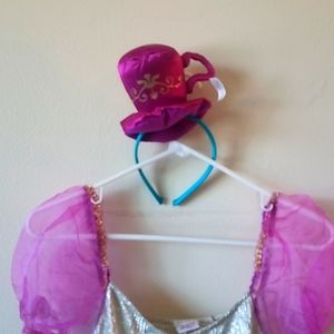Girls Mad Hatter Halloween costume comes with headband teacup